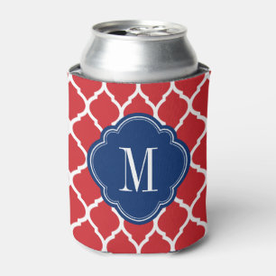 Rafraichisseur De Cannettes Monogramme de Quatrefoil rouge blanc et bleu maroc