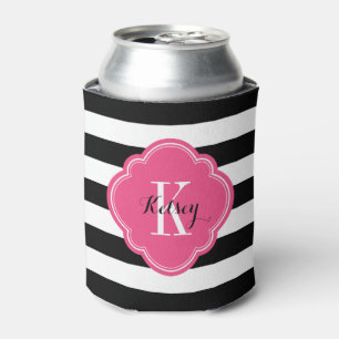 Rafraichisseur De Cannettes Monogramme noir et rose épicé