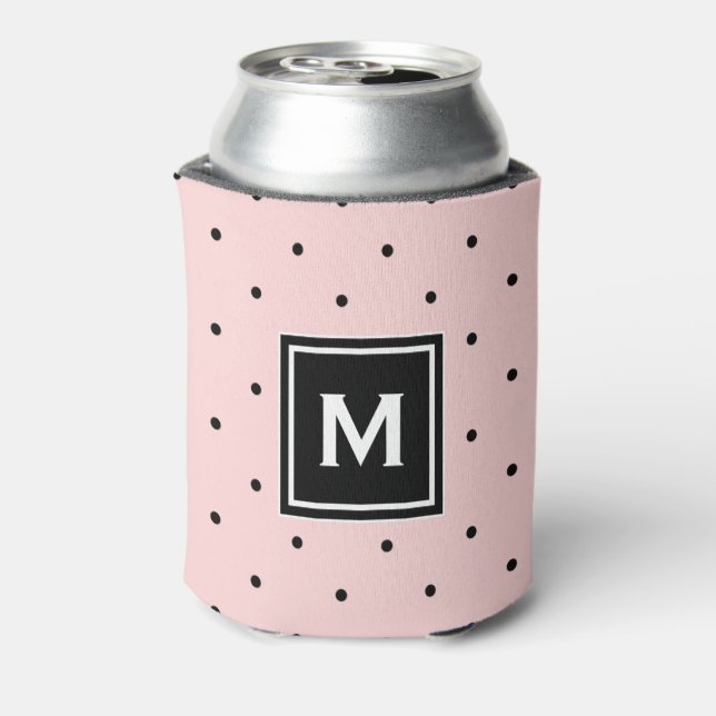 Rafraichisseur De Cannettes Monogramme Pois rose et noir (Can Dos)