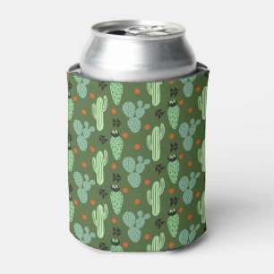 Rafraichisseur De Cannettes Motif abstrait de désert de cactus de hippie