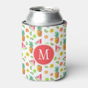 Rafraichisseur De Cannettes Motif de fruit glacé d'aquarelle