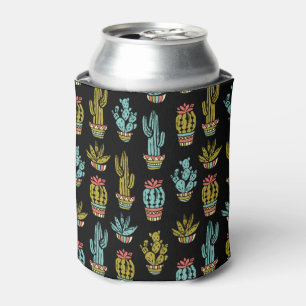 Rafraichisseur De Cannettes Motif grunge foncé de cactus