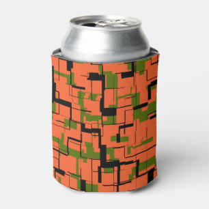 Rafraichisseur De Cannettes Motif numérique Camo vert orange noir