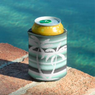 Rafraichisseur De Cannettes Motif Pastel Mint Green Grey