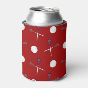 Rafraichisseur De Cannettes Motif rouge de lacrosse