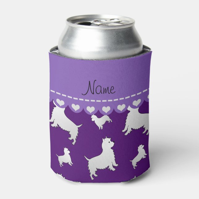 Rafraichisseur De Cannettes Nom violet West Highland White Terrier chiens (Can devant)