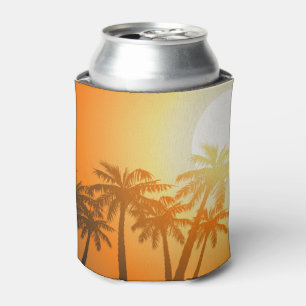 Rafraichisseur De Cannettes Palmiers tropicaux au coucher du soleil