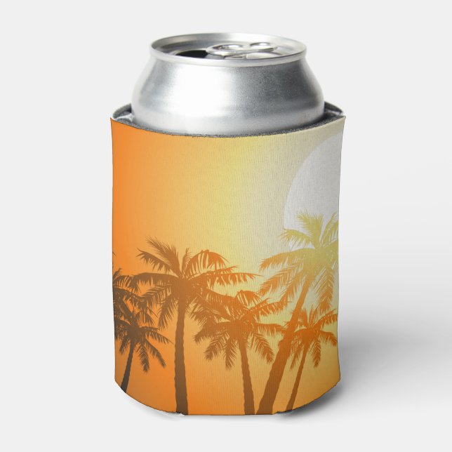 Rafraichisseur De Cannettes Palmiers tropicaux au coucher du soleil (Can devant)
