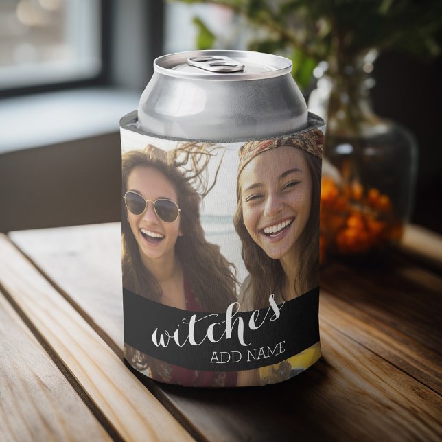 Rafraichisseur De Cannettes Photo personnalisée et texte (Fun personalized photo can cooler with a place to add a theme and custom text)