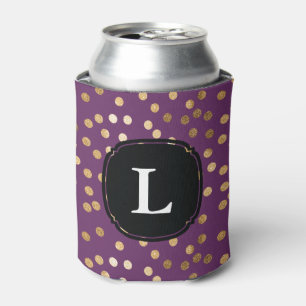 Rafraichisseur De Cannettes Pointe Polka de Parties scintillant de violet et d
