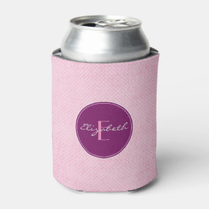 Rafraichisseur De Cannettes Pois rose monogramme