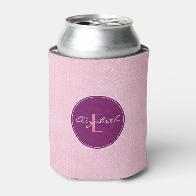 Rafraichisseur De Cannettes Pois rose monogramme (Can devant)