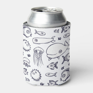 Rafraichisseur De Cannettes Poisson blanc et marine Dessin de costume