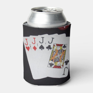 Rafraichisseur De Cannettes Poker, Quad Jacks Peuvent Stubby Holder.