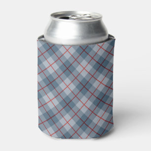 Rafraichisseur De Cannettes Rayure Bleu-Rouge de plaid polarisé