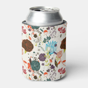 Rafraichisseur De Cannettes Rétro motif floral 2
