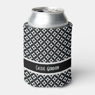 Rafraichisseur De Cannettes Rétro motif personnalisé, noir et blanc