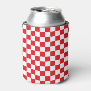 Rafraichisseur De Cannettes Rouge et blanc Checkered