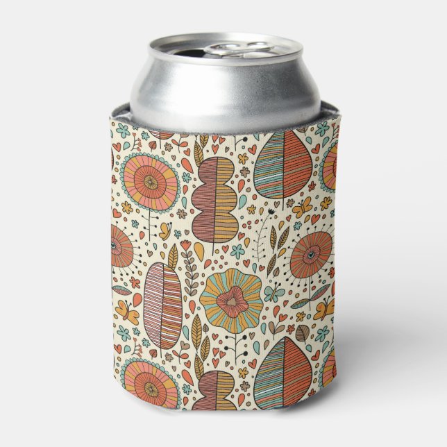 Rafraichisseur De Cannettes Summer floral pattern made of leaves (Can devant)