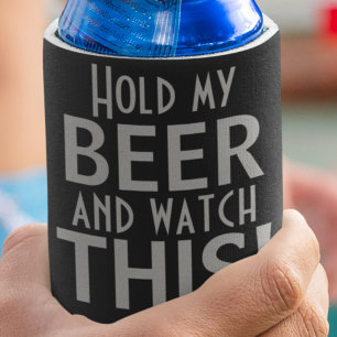 Rafraichisseur De Cannettes Tiens Ma Bière Et Regarde Ça Noir et gris amusan