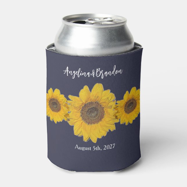 Rafraichisseur De Cannettes trio tournesol pour no2 mariage (Can devant)
