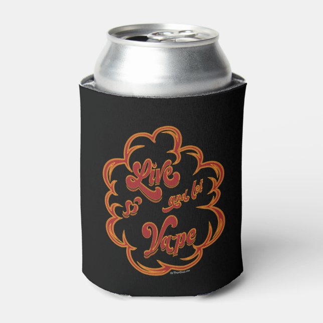 Rafraichisseur De Cannettes VAPE | Live and Let Vape Red par VapeGoat™ (Can devant)