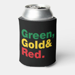 Rafraichisseur De Cannettes Vert, Or & Rouge.