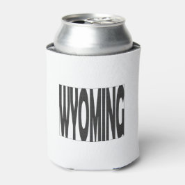 Rafraichisseur De Cannettes Wyoming Nom d'État Word Art Noir