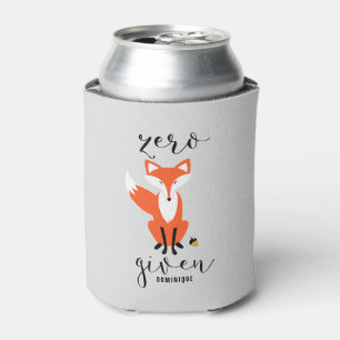 Rafraichisseur De Cannettes Zero Fox Donné Funny Pun Grey Personnalisé