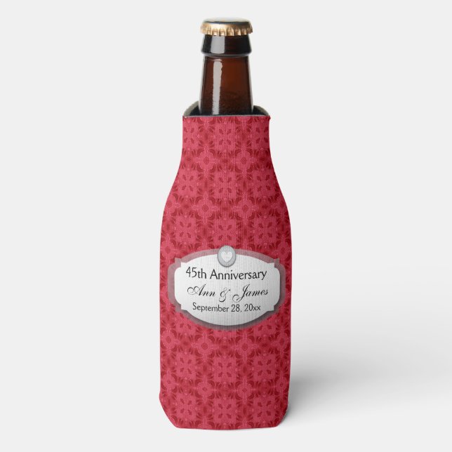 Rafraîchisseur Pour Bouteille 45e anniversaire Sapphire rouge Z28 (Bottle Devant)