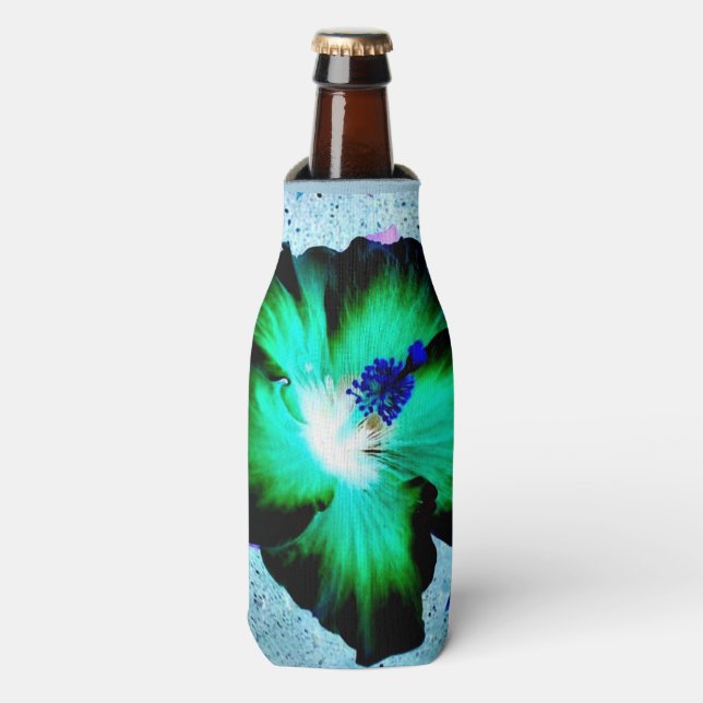Rafraîchisseur Pour Bouteille Aloha Hawaiian Hibiscus enveloppement bouteille (Bottle Devant)