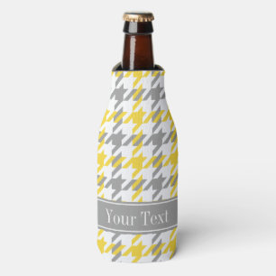 Rafraîchisseur Pour Bouteille Ananas Wht Dk Grey Houndstooth Nom Monogramme