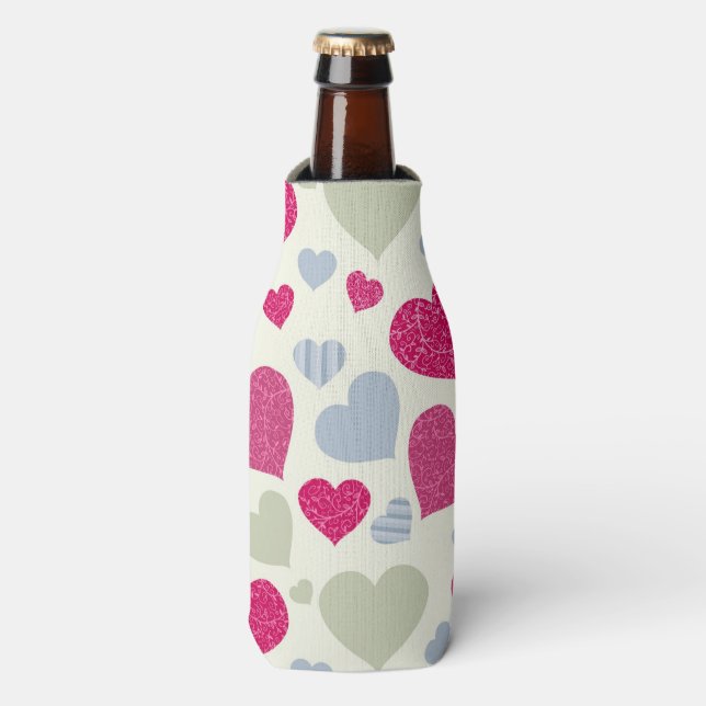 Rafraîchisseur Pour Bouteille Arrière - plan de coeur (Bottle Devant)