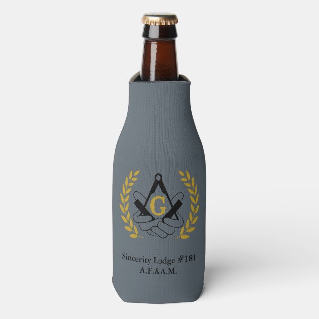 Rafraîchisseur Pour Bouteille Bouteille maçonnique cosy (Bottle Devant)