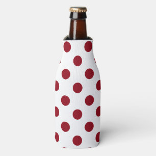 Rafraîchisseur Pour Bouteille Cercles Pois rouges Crimson