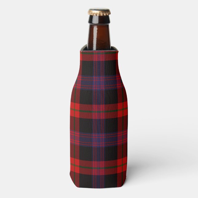 Rafraîchisseur Pour Bouteille Clan écossais Brown Tartan Plaid Motif (Bottle Devant)