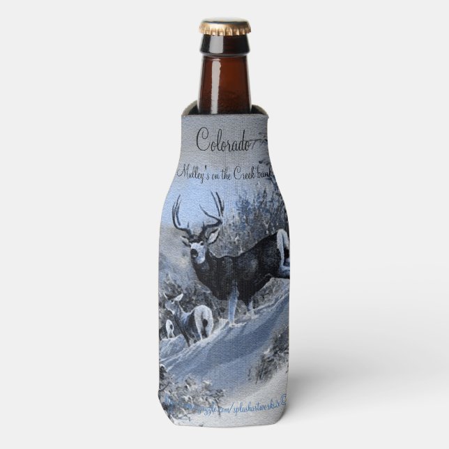 Rafraîchisseur Pour Bouteille "Colorado Mule Deer" (Bottle Devant)