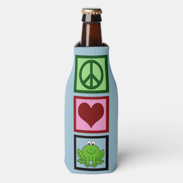 Rafraîchisseur Pour Bouteille Cute grenouille verte (Bottle Devant)