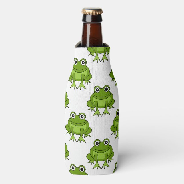 Rafraîchisseur Pour Bouteille Cute Motif de grenouille (Bottle Devant)