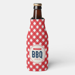 Rafraîchisseur Pour Bouteille En vichy rouge et BBQ bleu