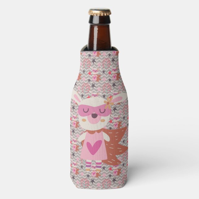 Rafraîchisseur Pour Bouteille Girl Superhero Bunny (Bottle Devant)