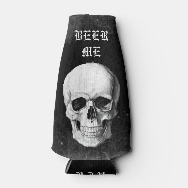 Rafraîchisseur Pour Bouteille Grunge Skull (Devant)