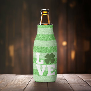 Rafraîchisseur Pour Bouteille Jour de la Saint Patrick LOVE avec shamrock