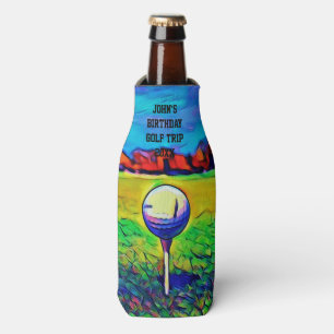 Rafraîchisseur Pour Bouteille L'anniversaire jouant au golf fait sur commande