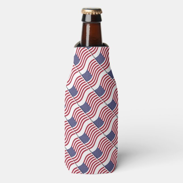 Rafraîchisseur Pour Bouteille Le drapeau américain peut se refroidir (Bottle Devant)