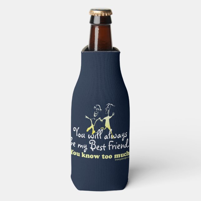 Rafraîchisseur Pour Bouteille Les meilleurs amis (Bottle Devant)