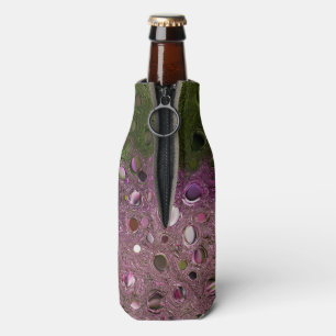 RAFRAÎCHISSEUR POUR BOUTEILLE MANIPULATION ABSTRAITE/VERTE & MAGENTE/NUMÉRIQUE