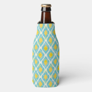 Rafraîchisseur Pour Bouteille Mode jaune bleue d'ikat tribal moderne