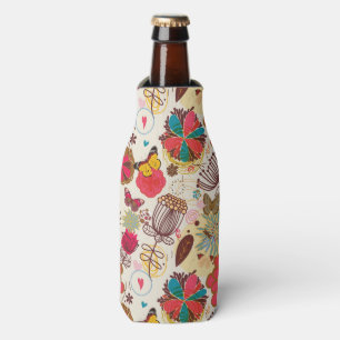 Rafraîchisseur Pour Bouteille Modèle floral dans style rétro 4
