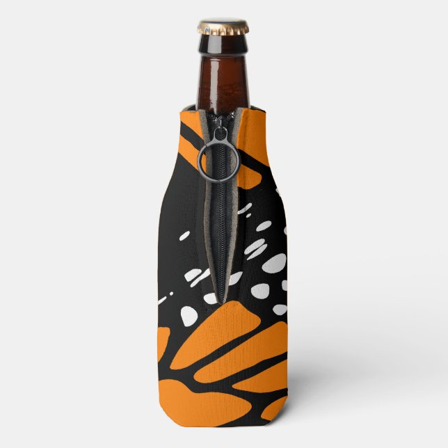Rafraîchisseur Pour Bouteille Monarque Papillon noir-blanc-orange adaptation (Bouteille Dos)